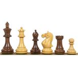 Royal Chess Mall- 3.75" Queens Gambit Staunton Chess Pieces Only Set - Weighted Golden Rosewood