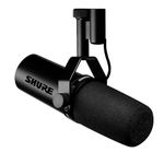 Shure SM7dB Dynamic Vocal Microphone w/Built-In Preamp for Streaming, Podcast, and Recording, Wide-Range Frequency, Warm and Smooth Sound, Rugged Construction, Detachable Windscreen - Black