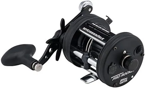 Abu Garcia Ambassadeur CSB Pro Rocket Conventional Reel, Size 6500 (1403381), 4 Stainless Steel Ball Bearings + 1 Roller Bearing, Black