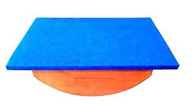 PHYSIOTREX® Wooden Balance Board - 56 x 35.5 x 12.5 CM, Blue