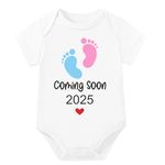 Lillypupp Funny babies Pregnancy Announcement Gift for Grandparents to be | Baby Coming Soon Bodysuit Reveal idea for Grandma, Grandpa, Dad, Husband, Aunt, Uncle or Family