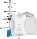 Cell Phone Booster for Home Boosts 3G 4G LTE & 5G Up to 5,000 Sq Ft Cell Phone Signal Booster for All US Carriers Band 2/4/5/12/13/17/25/30/66/71 Cell Signal Booster for Home