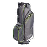 Izzo Golf Izzo Ultra-Lite Cart Golf Bag with Single Strap & Exclusive Features, Gray/Lime, 35’’ x 14’’ x 11’’