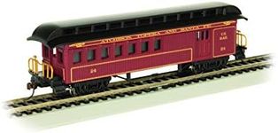 Old-Time Combine Car with Round End Clerestory Roof - Santa FE - HO Scale