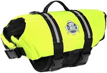 Paws Aboard M1400-1400 Designer Doggy Life Jacket, Neon Yellow, Medium