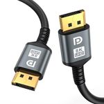 16K DisplayPort Cable 2.1, jojobnj 20 FT DP Cable[16K@60Hz,8K@120Hz,4K@240Hz, 40Gbps], High Speed Gold-Plated DP to DP Cable for Gaming Monitor, HDR/HDCP/FreeSync/G-Sync Monitor 4090 7900XTX