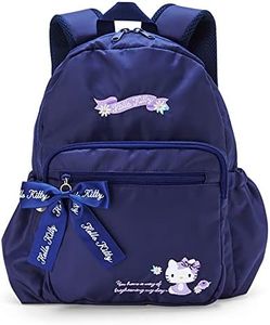 Sanrio 765805 Hello Kitty Backpack, For Kids, Lower Grade, Elementary School, Navy, Polyester, Hello Kitty, Water Repellent, Name Space, Reflective Tape, Chest Stopper, Girls, Character