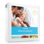 LINENSPA Zippered Encasement Waterproof, Dust Mite Proof, Bed Bug Proof, Hypoallergenic Breathable Mattress Protector - Queen Size White