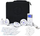 iReliev Wireless TENS + EMS Therapeutic Wearable System Wireless TENS Unit + Muscle Stimulator Combination for Pain Relief, Arthritis, Muscle Strength, Case & 4 Receiver Pods