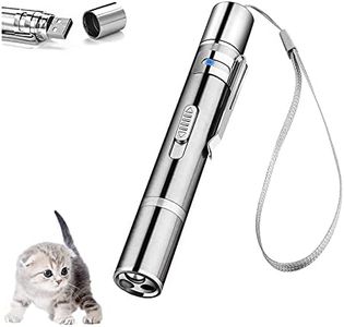 Cat Toys for Indoor Cats Kitten Pointer Toys, Cat Pointer Toy for Indoor Tease Cats Pointer Toy Playing Training Chaser Interactive Pet Dogs Indoor Cats Kitten Red Light Pointer Toys, Silver