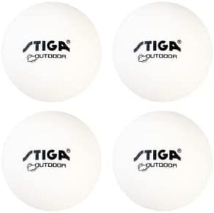 STIGA 4 Pack Outdoor Ping Pong Balls - Minimizes Wind Resistance