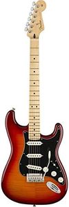 Fender Player Stratocaster Plus Top Electric Guitar, with 2-Year Warranty, Aged Cherry Burst, Maple Fingerboard