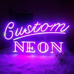 Custom LED Signs Canada: Illuminate Your Home, Garage, Lounge & Bar with Personalized Neon Light Letters (1 line, 16", Up to 6 Letters)