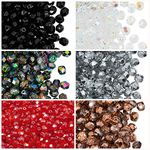 300 pcs 6 colors Czech Fire-Polished Glass Beads Round 6mm, Set 601 (6FP001 6FP002 6FP003 6FP007 6FP008 6FP012)