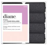 Fromm International Diane Foam Rollers, Black, 1.25-Inch, 8/Bag