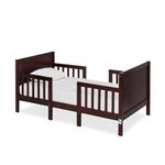 Dream On Me Hudson 3 in 1 Convertible Toddler Bed in Espresso, Greenguard Gold Certified, JPMA Certified, Non Toxic Finishes, Made of Sustainable New Zealand Pinewood