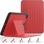 SEYMAC stock Case for iPad Mini 5/ Mini 4 7.9 Inch, Sturdy Magnetic Auto Sleep/Wake Smart Cover with [Multi-angles Stand] & Pencil Holder for iPad Mini 5th/4th Generation 2019/2015, Red