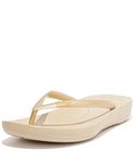 FitFlop Women's iQushion Ergonomic Flip Flops - Lightweight & Comfortable with Natural Arch Support - Gold - 6 UK