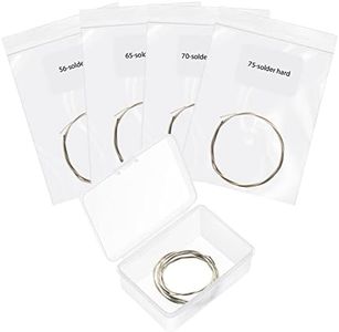 4 Pieces Silver Solder Wire 4 Types Soldering Wire Silver Wire for Jewelry Making Repair Electronics Silver Welding Wire Tools, Easy Soft, Soft, Medium, Hard