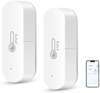WiFi Thermometer Hygrometer Sensor, UseeLink Indoor Temperature and Humidity Sensor, Wireless Smart Humidity Temperature Monitor with Remote App Notification Alert for Home, Greenhouse 2 Packs