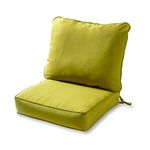 Greendale Home Fashions AZ7820-KIWI Lime Outdoor 2-Piece Deep Seat Cushion Set