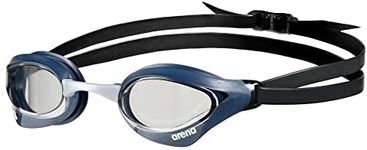 ARENA Unisex Cobra Core Swipe Anti-Fog Racing Swim Goggles for Men and Women Polycarbonate Non-Mirror Lens, Clear/Shark/Grey