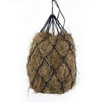 BLOOMOAK Hay Net for Horse, Black Hay Bag 40" Length and 4" Larger Holes Metal Rings for Goat/Donkeys/Older Horses 1 PCS (40" Length & 4“ Hole)…