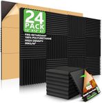 24 Pack Acoustic Panels, 1" X 12" X