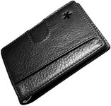 Swear Brands Full Grain Leather Wallet with RFID Blocking & Money Clip - Minimalist Bifold Wallet Holds 12 Cards - Easy Access Pull Tab - Ethically Sourced (Black)