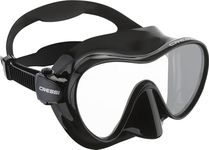 Cressi F1 Mask - Frameless Diving Mask made in sof Silicone for ensure comfort and perfect seal., Black