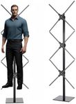 Missyou 152cm 3D Hologram Fan Display and Stand, 3 x 56cm Fans with Bluetooth, App & Remote Control, Holographic Fan LED, Customizable Video Content for Exhibitions, Trade Shows, and Advertising