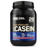 Optimum Nutrition Gold Standard 100% Casein Slow Digesting Protein Powder with Zinc, Magnesium and Amino Acids, Support Muscle Growth & Repair Overnight, Strawberry Delight Flavour, 28 Servings, 924 g