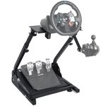 Anman Adjustable Steering Wheel Stand Fit for Logitech G25 G27 G29 G920,Thrustmaster T80 T150,Fanatec,Foldable Racing Simulator Cockpit,Without Pedal, Shifter and Steering Wheel