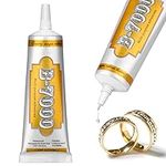 B 7000 Fabric Glue with Precision Tips, Upgrade Industrial Strength Adhesive B-7000 Glue Clear for Jewelry Crafts DIY, Metal, Stone, Rhinestone Gems Gel, Glass, Fabric, Cell Phone Repair (50 ML)