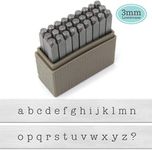 ImpressArt Typewriter Font Metal Letter Stamps, 3mm Lowercase Steel Alphabet Punch Set