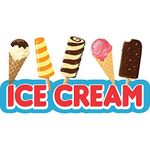 Ice Cream 2 8" Concession Decal Sign Cart Trailer Stand Sticker Equipment