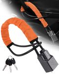 Tevlaphee Steering Wheel Lock Seat Belt Lock Universal Anti Theft Car Device (Orange)