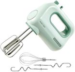 warran 300W Compact Lightweight Electric Hand Mixer, with Powerful Quiet DC Motor for Baking, Cake, Brownies, Cookie Dough, Ideal for Home Kitchen (Green)