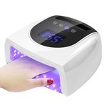 UV Nail Lamp, Rechargeable UV LED Nail Lamp, 96W Cordless UV Light for Nails, Nail Dryer with 4 Timer Setting LCD Display Auto Sensor Curing Lamp for Gel Polish Nail Salon & Home Nail Supplies