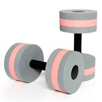 Timoo Aquatic Exercise Dumbbells Set of 2 Water Dumbells for Water Aerobics Swimming Pool Dumbbells for Exercise, Water Weight High-Density EVA-Foam Pool Fitness