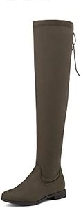 DREAM PAIRS Women's Uplace Khaki Suede Over The Knee Thigh High Winter Boots Size 7.5 M US