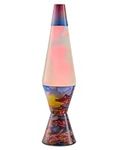 Spencer's Peach Sunset Pagoda Lava Lamp - 14.5 Inch | Sunset Pagoda Design Base | Clear Liquid | Peach Wax | Home Décor | Lighting