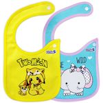 LITTLOO Baby Bibs | Mess-Free Feeding | Cotton bibs for Babies | Pack of 2 (Multicolor)