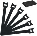 60 Pcs Hook and Loop Cable Ties, Vi