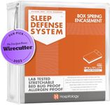 HOSPITOLOGY PRODUCTS Sleep Defense System - Zippered Box Spring Encasement - Twin - Bed Bug & Dust Mite Proof - Hypoallergenic - 38" W x 75" L - Low Profile 6"