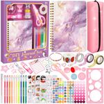 Tesok DIY Journal Set for Girls, Scrapbook and Diary Stationery Set, Arts and Crafts Kits for Kids Girls Birthday and Christmas Gifts Toy Diary for Girls Age 8 9 10 11 12 + Year Old