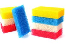 NOHUNT Sponge Scrubber Multi Purpose Cleaning Sponges Scoured with one Side Absorbent Sponge & Other Side Scouring Pad (Multi Color) Pack of 8