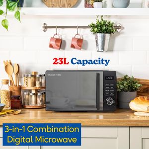 Russell Hobbs 23L Microwave – Black Countertop Oven