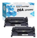 2PK Ultra Toner® Compatible Replacement for HP 26A CF226A hp26a cf226a Black Toner Cartridge for HP Laser Jet Pro M402n M402dn M402dw M402d m426fdw M426fdn M426dw (2 Toner)