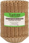 Tupkee Coffee Filters 8-12 Cups - 1200 Count, Basket Style, Natural Brown Unbleached Coffee Filter, Made in the USA